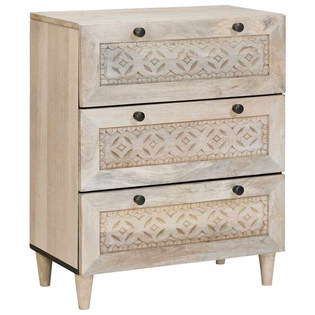 Kabalas 2 pcs Balta 60 x 33 x 75 cm mango medienos masyvas
