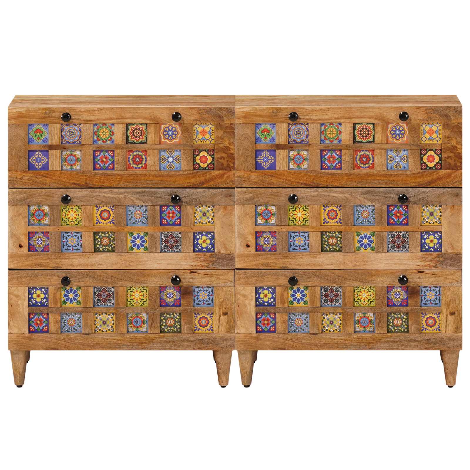 Kabalas 2 pcs Natūrali 60 x 33 x 75 cm Kietas mango medis
