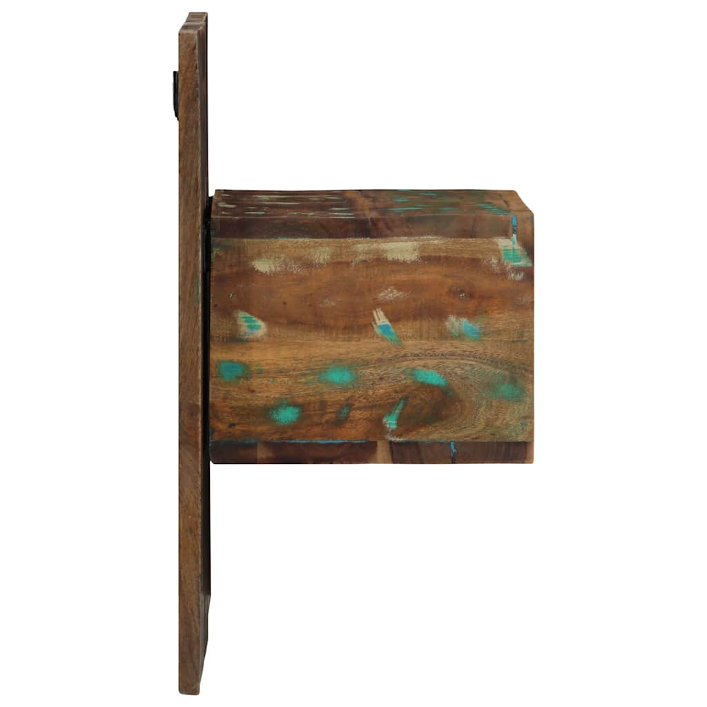 Nightstand, 50x27x50 cm, solid reclaimed wood