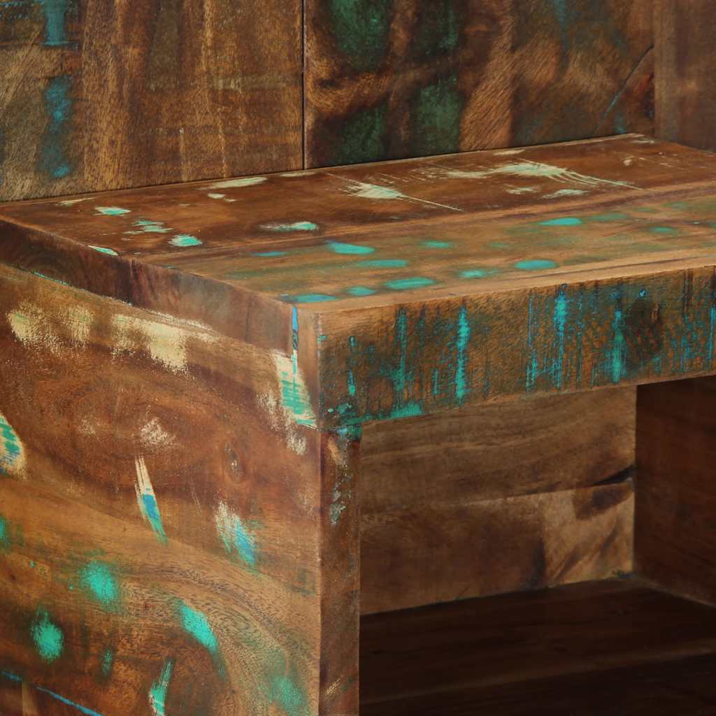 Nightstand, 50x27x50 cm, solid reclaimed wood