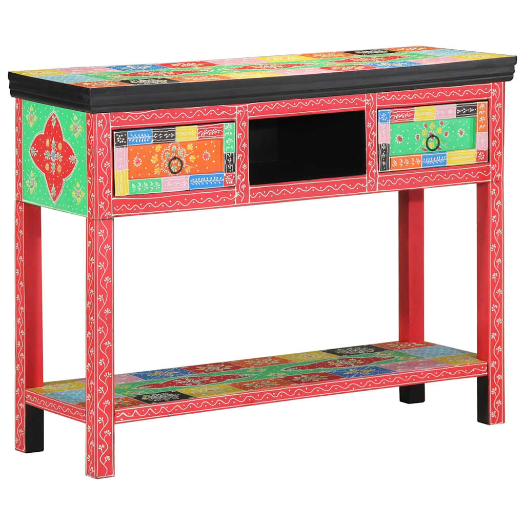 Konsolinis stalas, 100x30x75 cm, kietas mango medis, įvairios spalvos