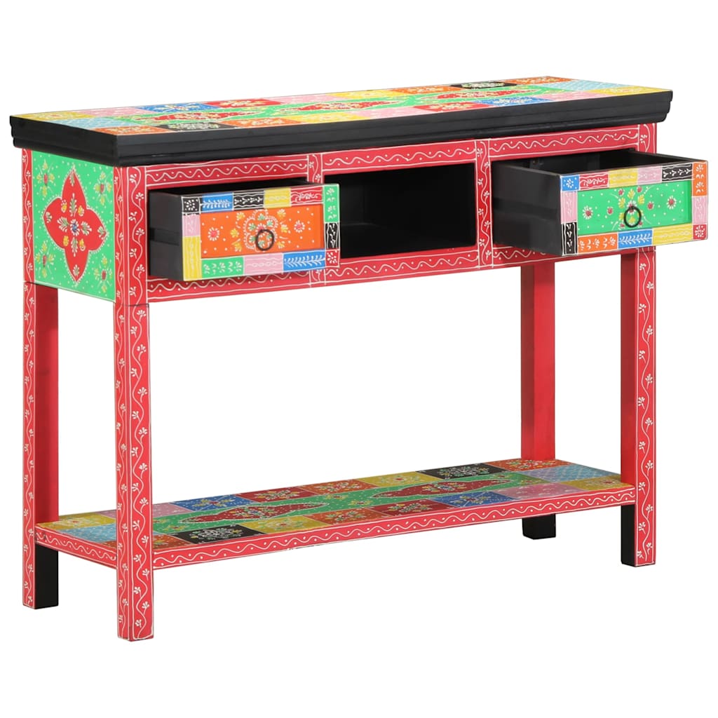 Konsolinis stalas, 100x30x75 cm, kietas mango medis, įvairios spalvos