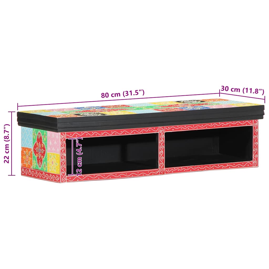 TV Spinta Prisegtinė Daugiaspalvė 80x30x22 cm Inžinerinis Medis