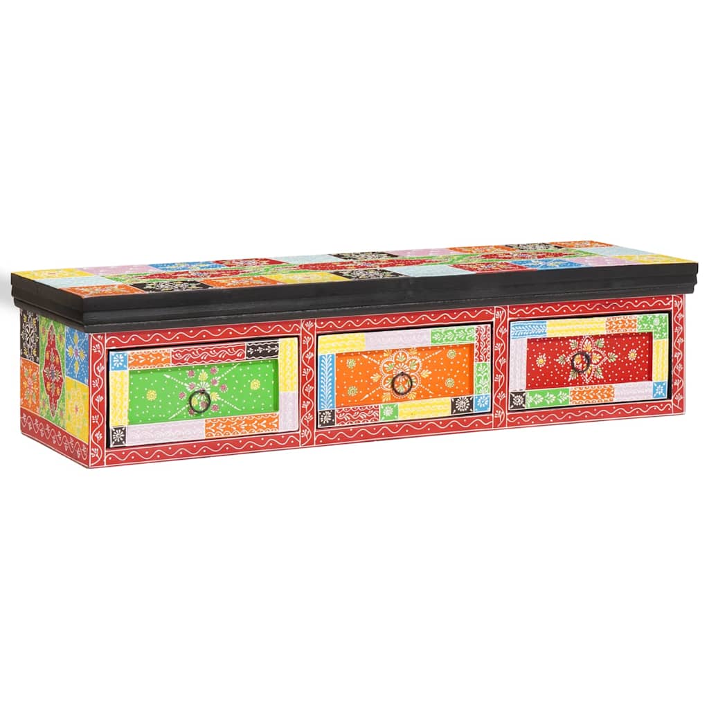 sieninis TV kabinetas 100x30x24 cm Kieta mediena, šiurkštus mango