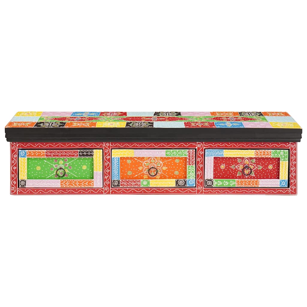 sieninis TV kabinetas 100x30x24 cm Kieta mediena, šiurkštus mango