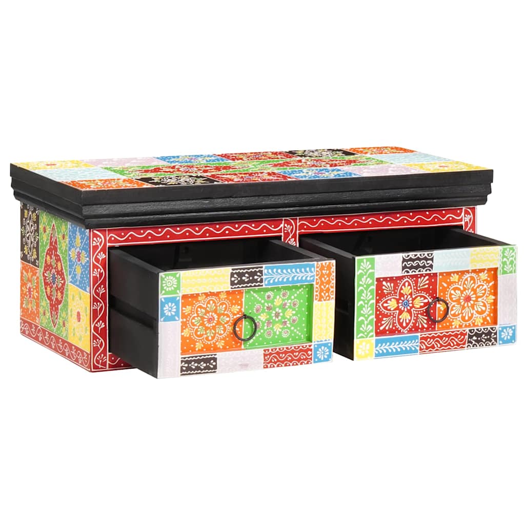 sienas TV skapītis 60x30x24 cm, masīvkoka, neapstrādāta mango koksne