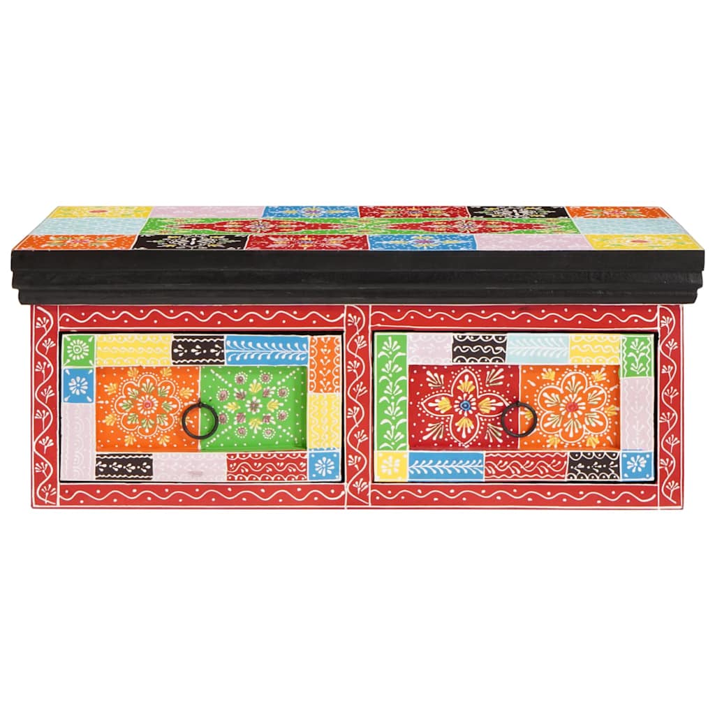 sienas TV skapītis 60x30x24 cm, masīvkoka, neapstrādāta mango koksne