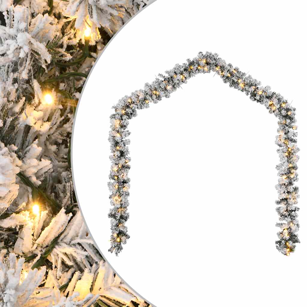 Ziemassvētku virtene ar LED lampiņām, zaļa, 5 m, PVC