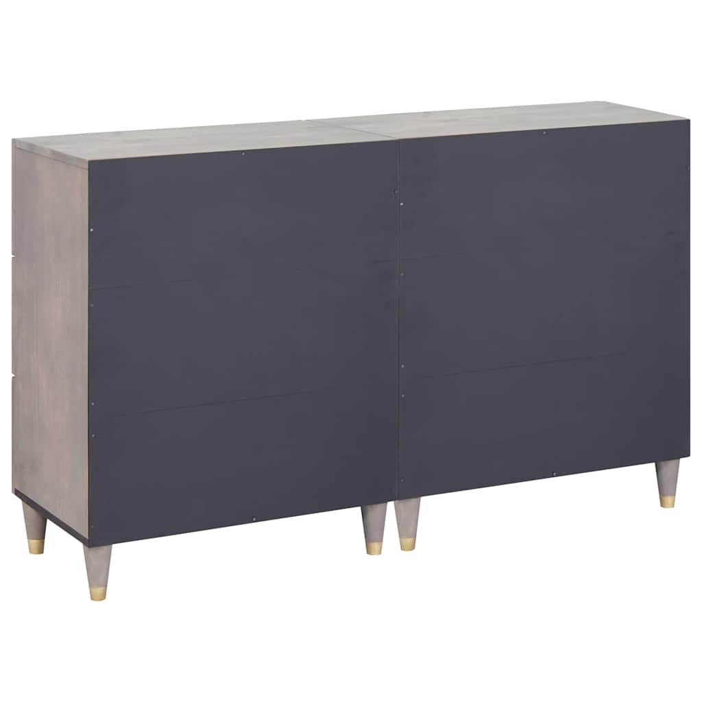 Kabalas 2 pcs Pilka 60 x 33.5 x 75 cm Mango medienos masyvas