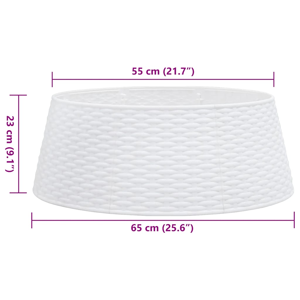 Ziemassvētku eglītes svārki Balts Ø65x23 cm Plastmasa