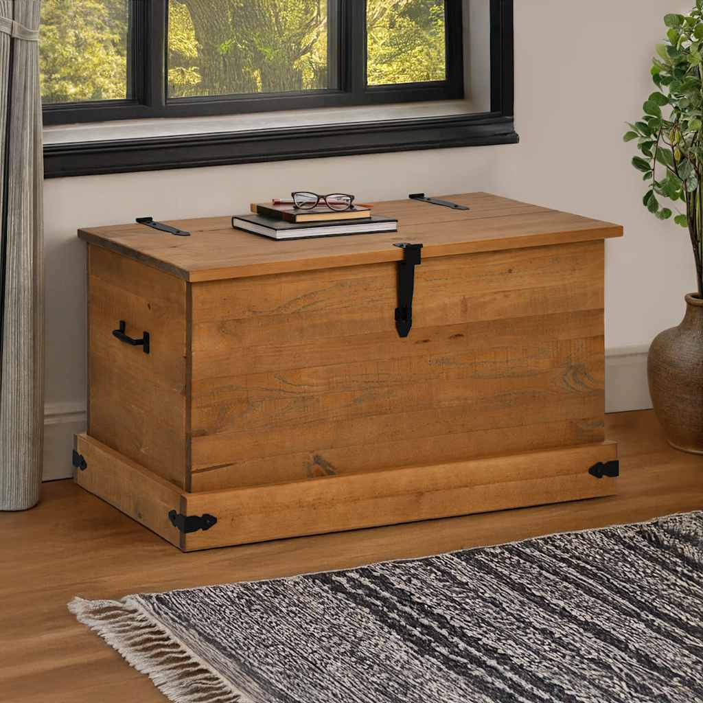 laikymo skrynia HALDEN 91x48x47 cm medžio masyvo pušis