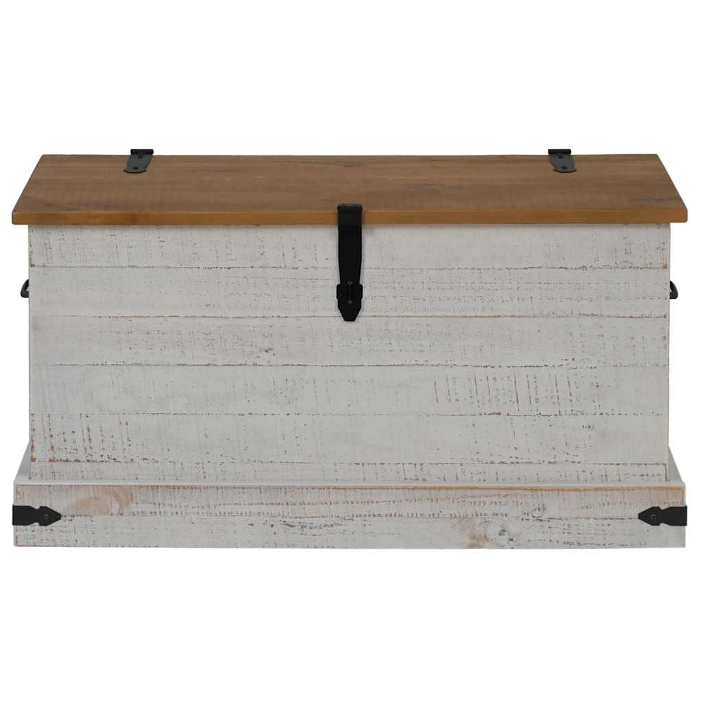 laikymo skrynia HALDEN Balta 91x48x47 cm medžio masyvo pušis