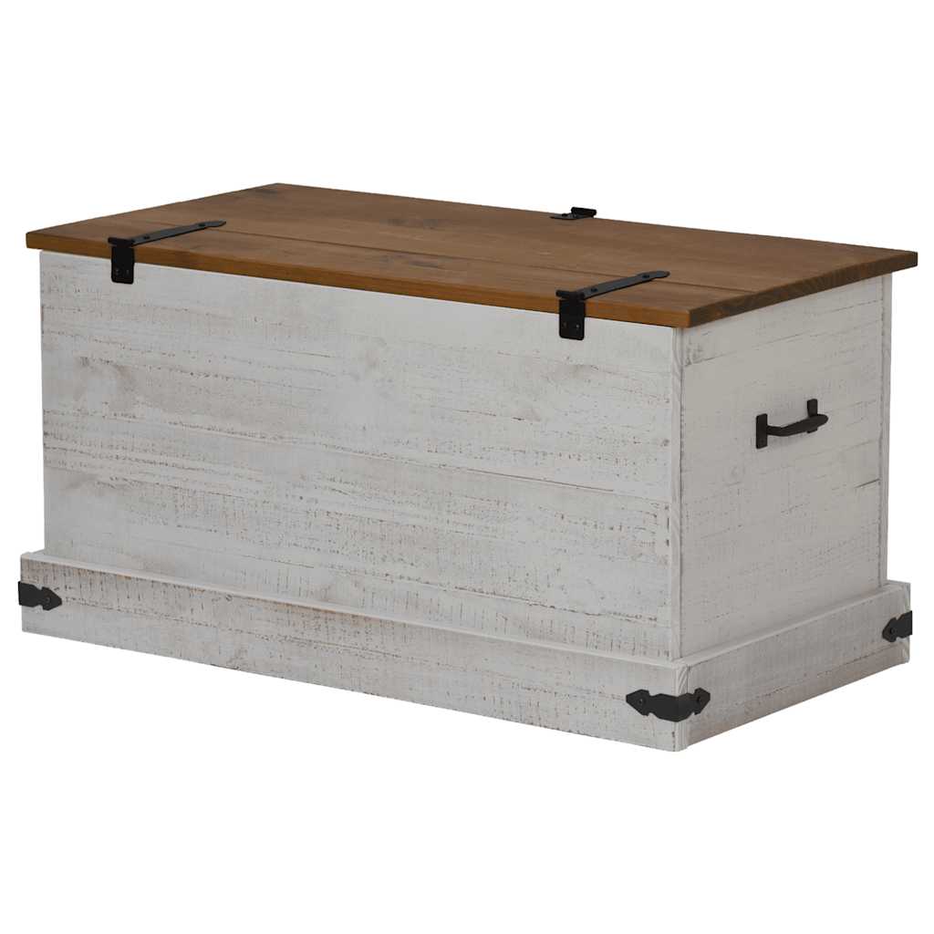 laikymo skrynia HALDEN Balta 91x48x47 cm medžio masyvo pušis