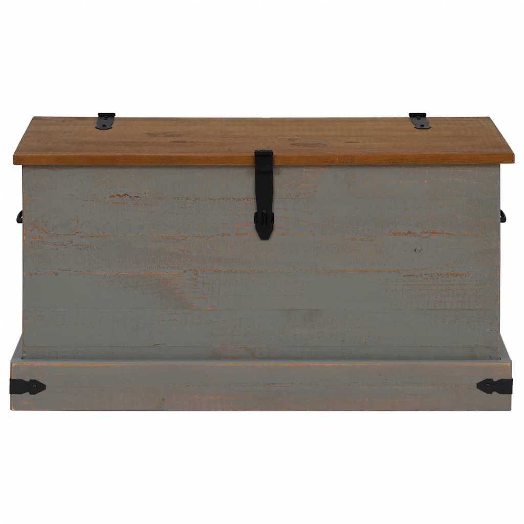 HALDEN pelēka uzglabāšanas lādīte 91x48x47 cm, priedes masīvkoks