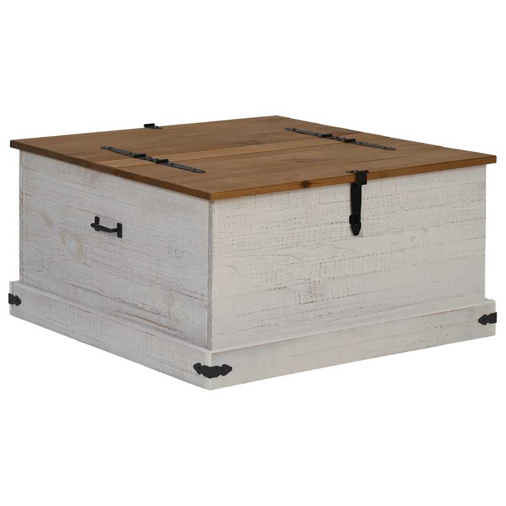 laikymo skrynia HALDEN Balta 91x91x47 cm medžio masyvo pušis
