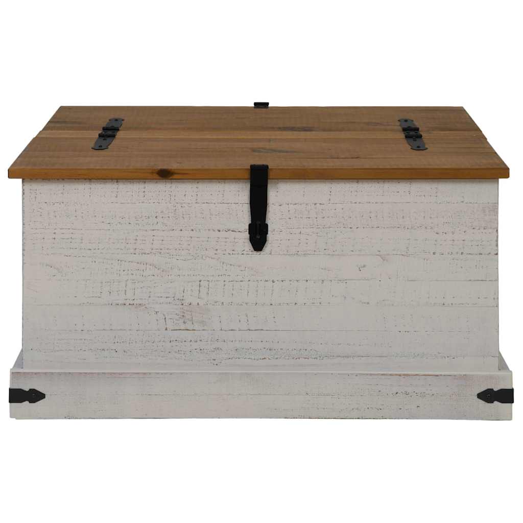laikymo skrynia HALDEN Balta 91x91x47 cm medžio masyvo pušis