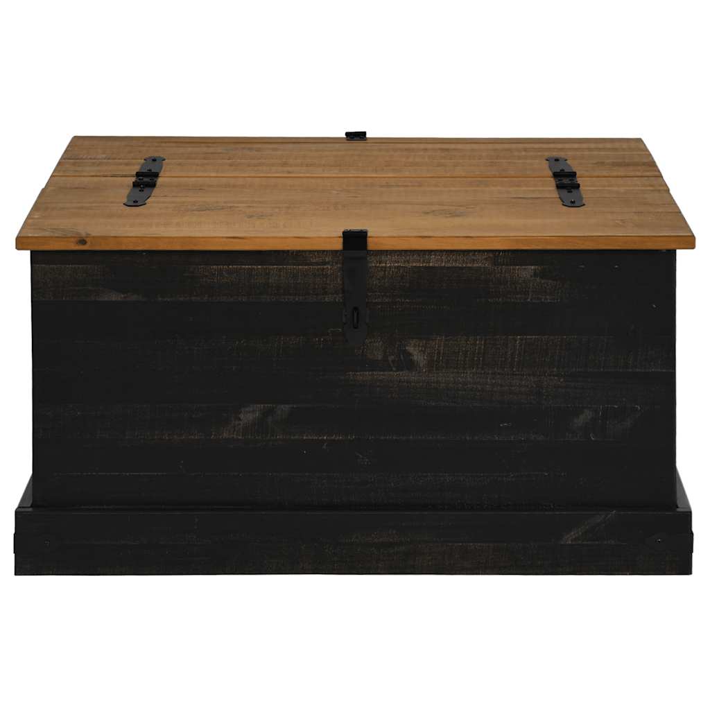 laikymo skrynia HALDEN juoda 91x91x47 cm medžio masyvo pušis