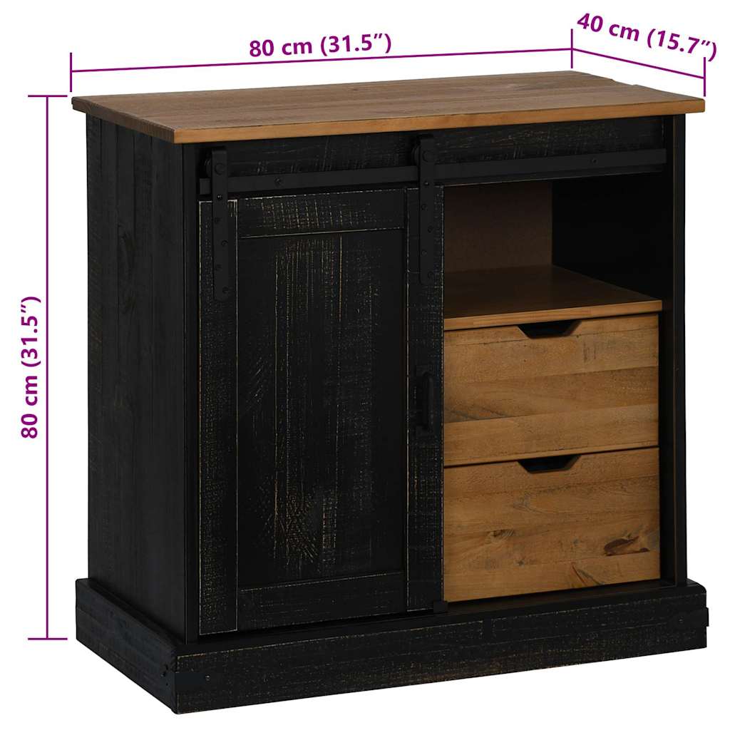 indauja HALDEN su stumdomomis durimis juoda 80x40x80 cm