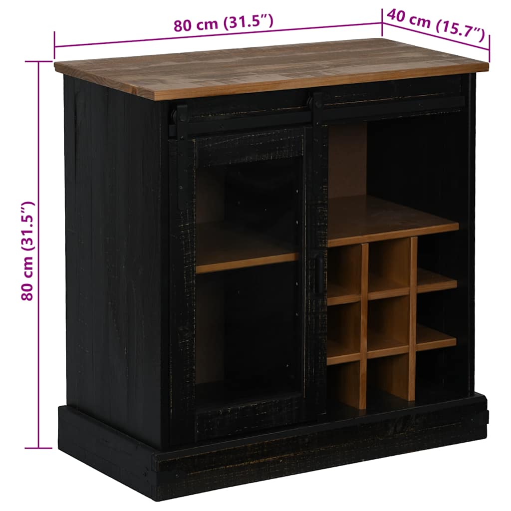 indauja HALDEN su stumdomomis durimis juoda 80x40x80 cm