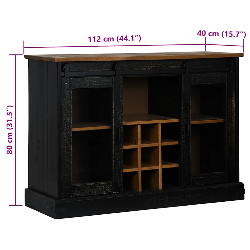 indauja HALDEN 2 stumdomos durys juodos 112x40x80 cm