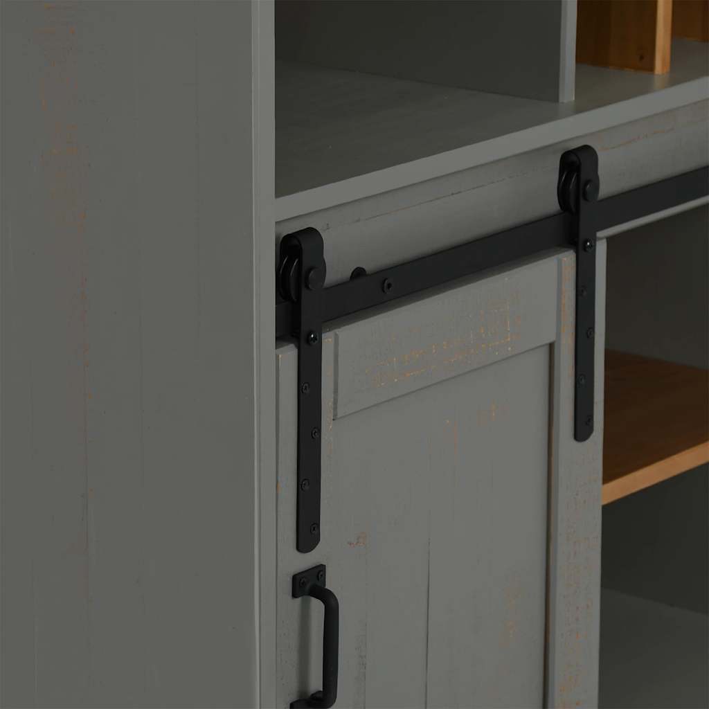 vyno spinta HALDEN su vyno lentynomis ir stumdomomis durimis