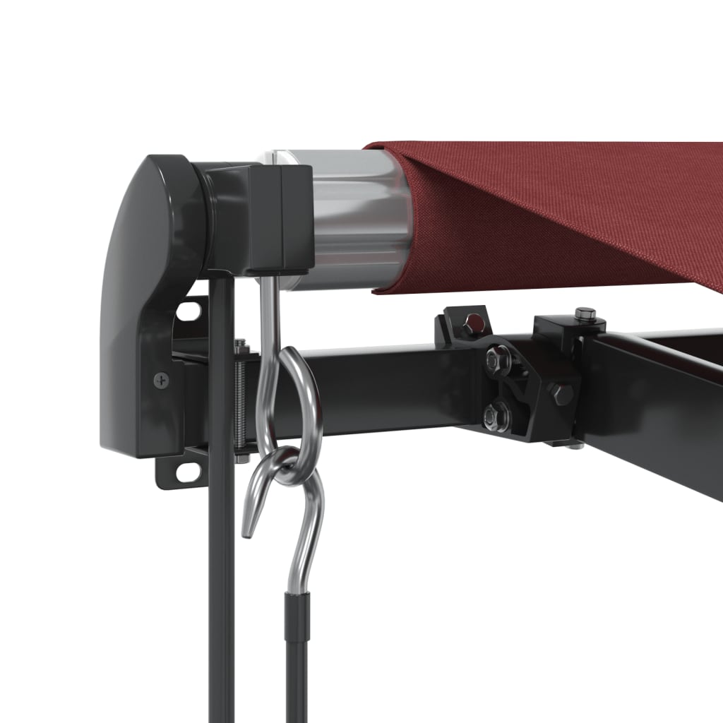 Automātiska ievelkama markīze ar LED, bordo krāsa, 350x250cm