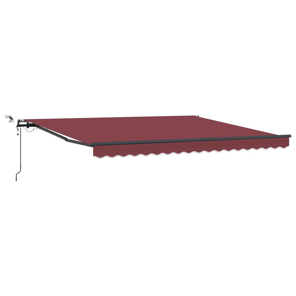 Automatinė ištraukiama markizė su LED, bordo spalvos, 400x300cm