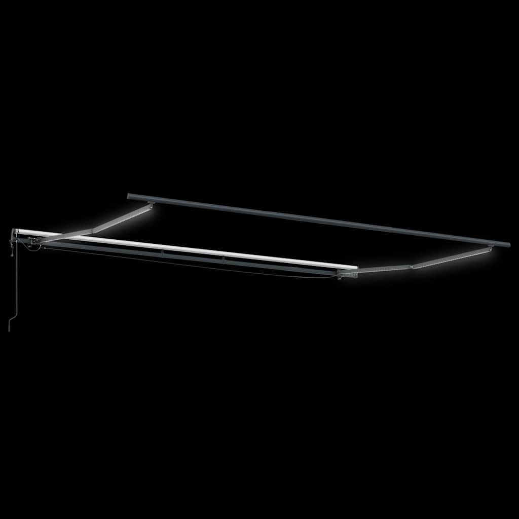 Automatinė ištraukiama markizė su LED, bordo spalvos, 450x300cm