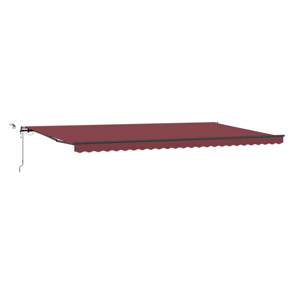 Automatinė ištraukiama markizė su LED, bordo spalvos, 600x300cm