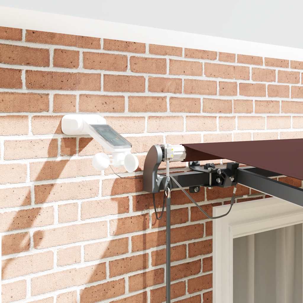Automatinė ištraukiama markizė su LED, ruda, 300x250cm