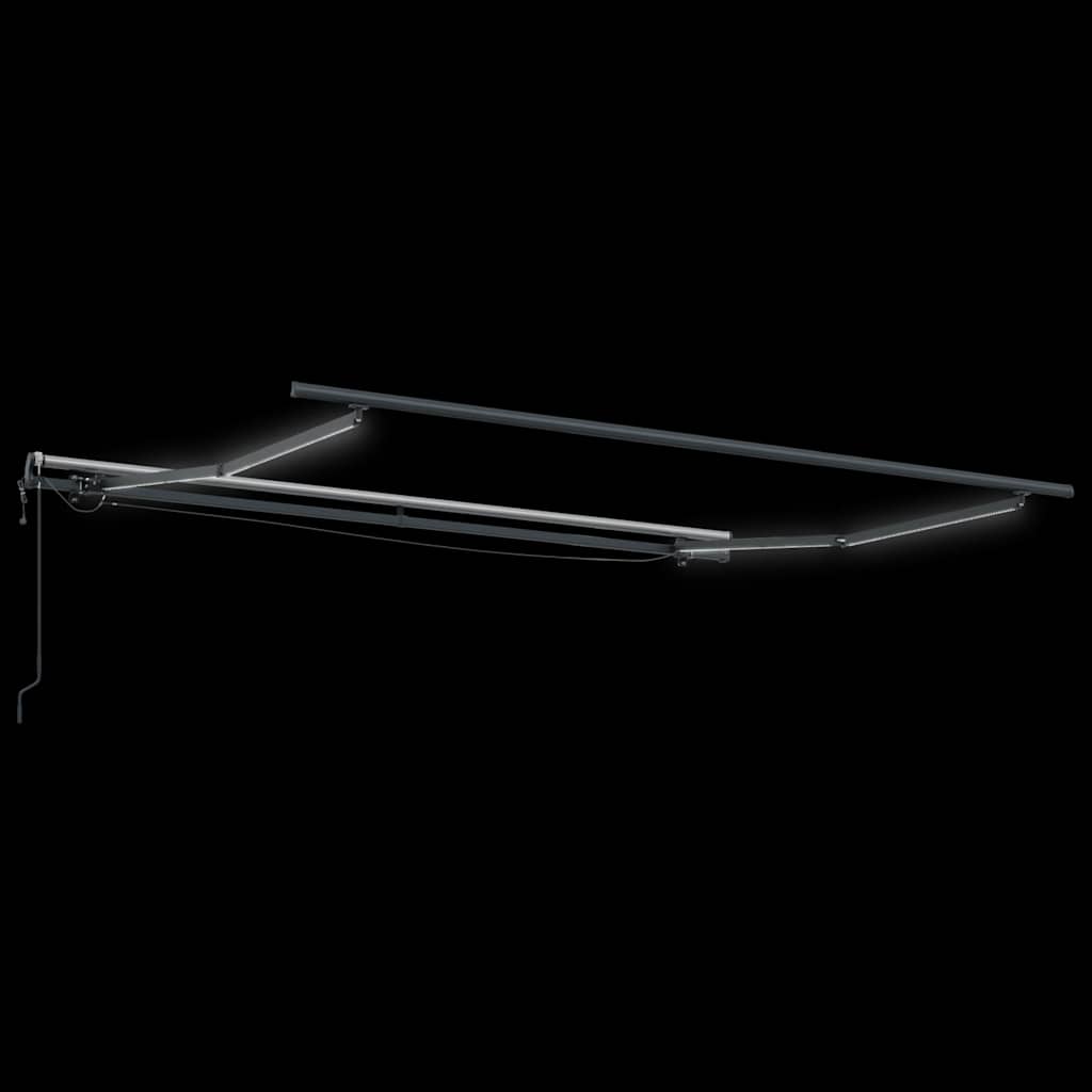 Automatinė ištraukiama markizė su LED, ruda, 300x250cm