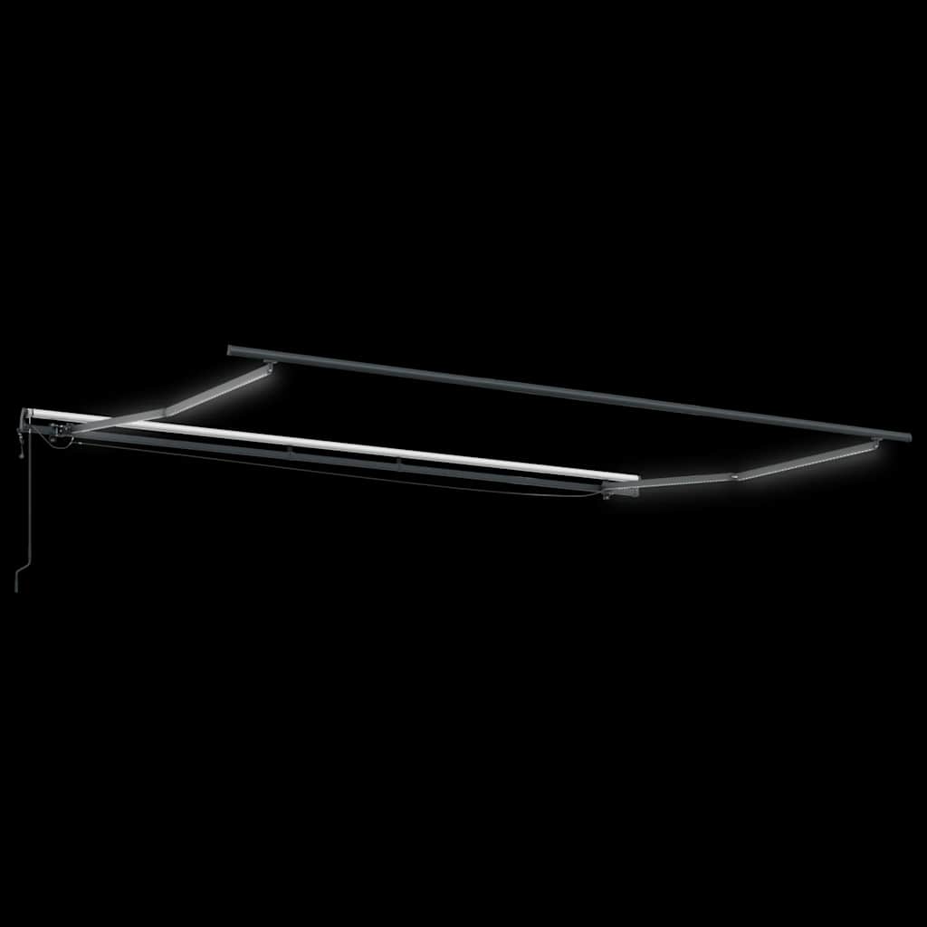 Automātiskā izvelkamā markīze ar LED, brūna, 450x300cm