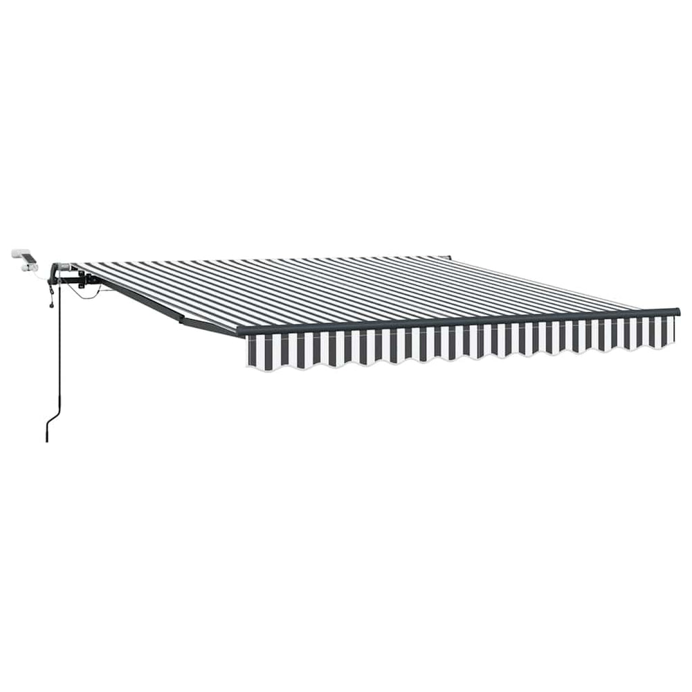Automatic retractable awning, anthracite and white, 300x250cm