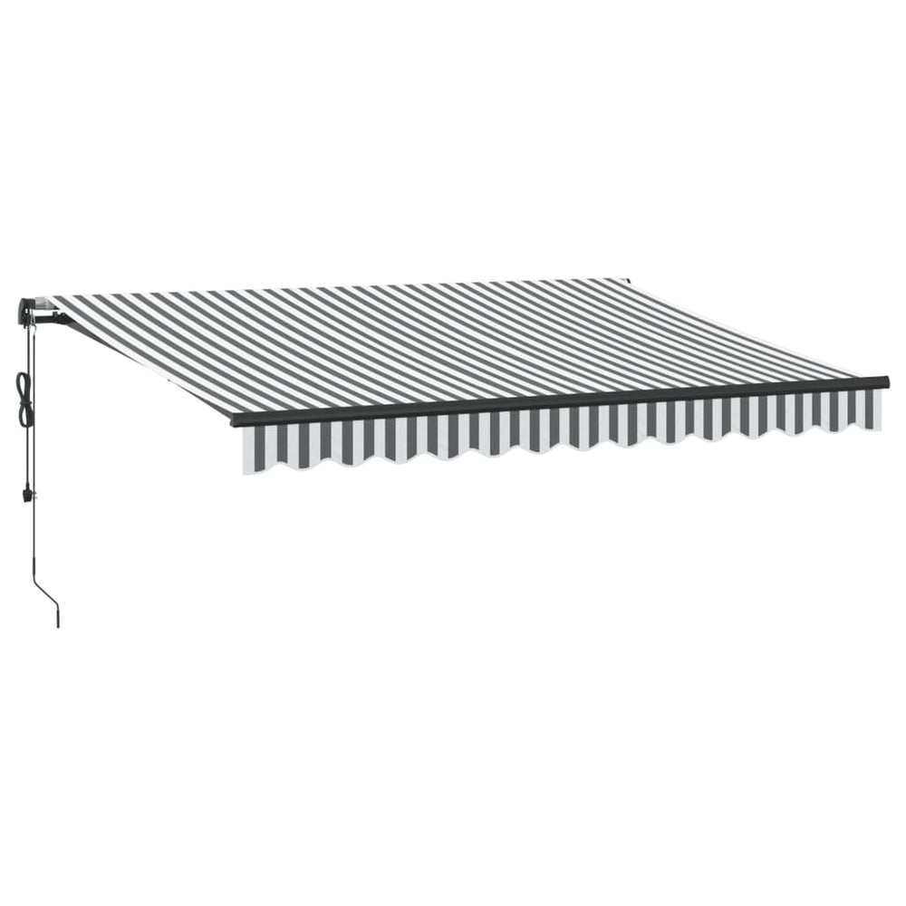 Automatic retractable awning, anthracite and white, 350x250cm