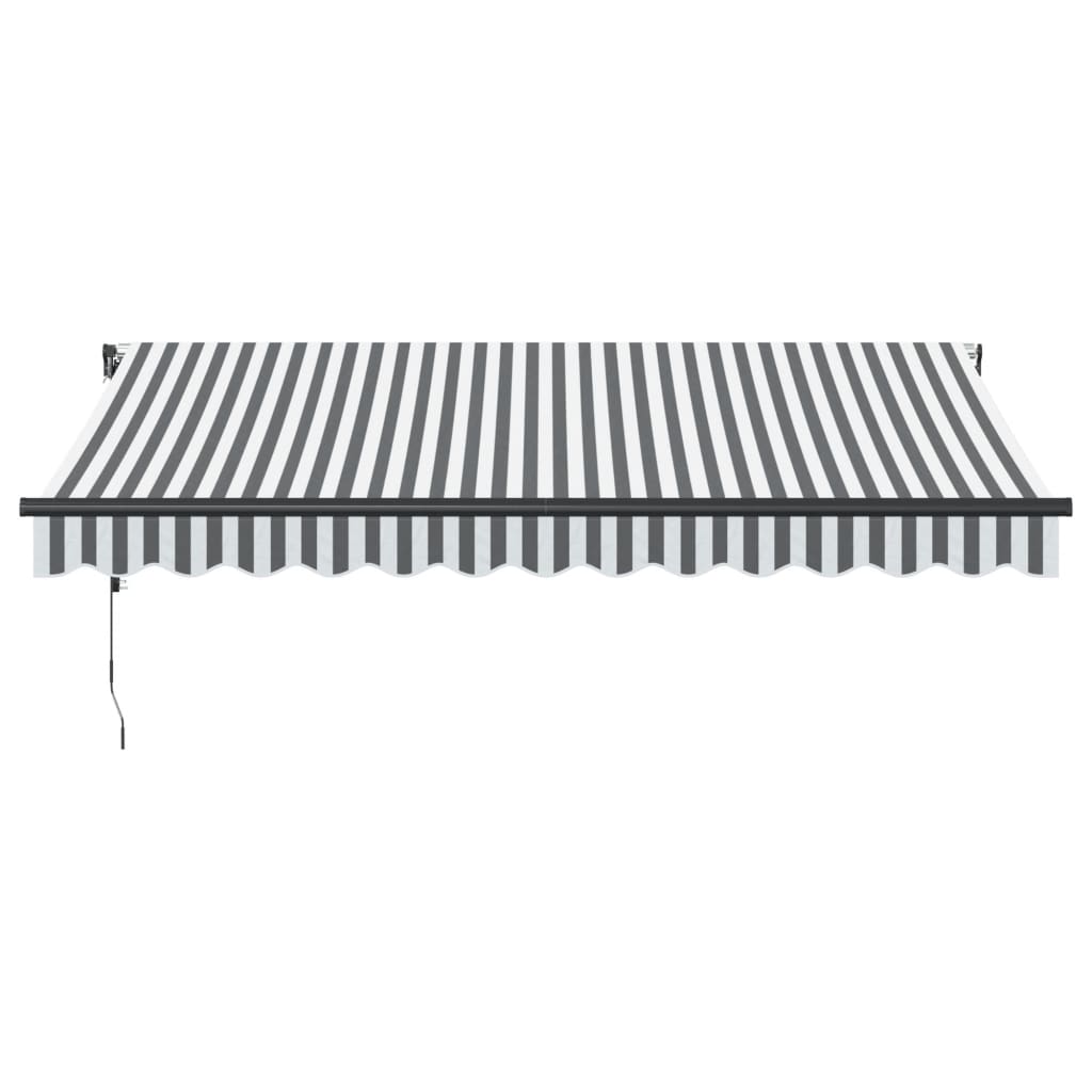 Automatic retractable awning, anthracite and white, 350x250cm
