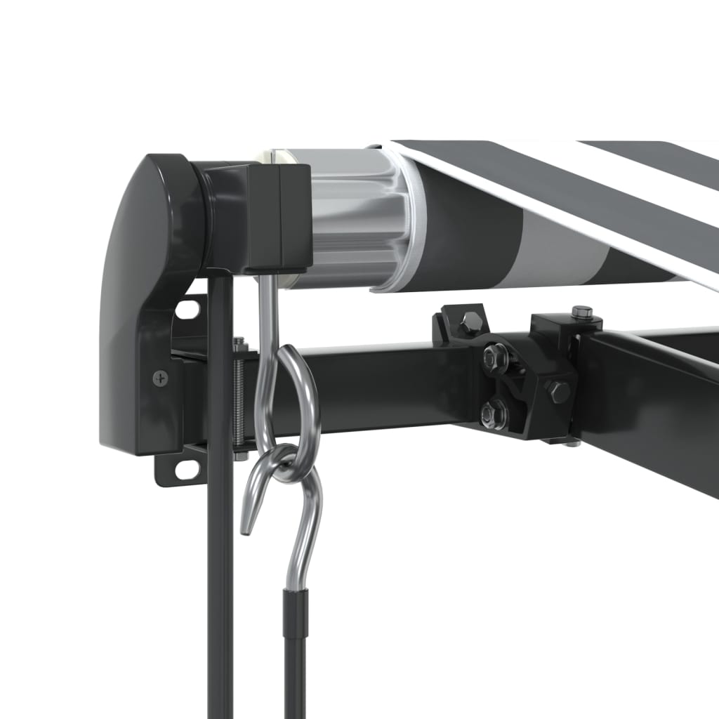 Automatic retractable awning, anthracite and white, 350x250cm