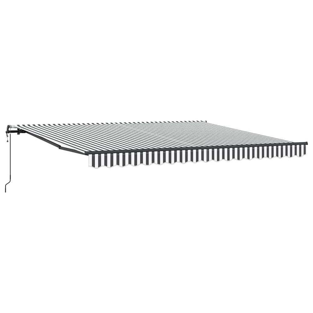 Automatic retractable awning, anthracite and white, 400x300cm