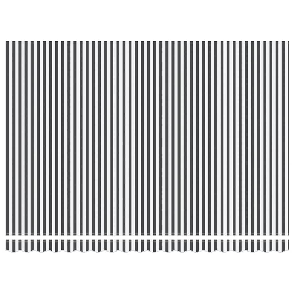 Automātiska izvelkama markīze, antracīta un balta, 450x300cm