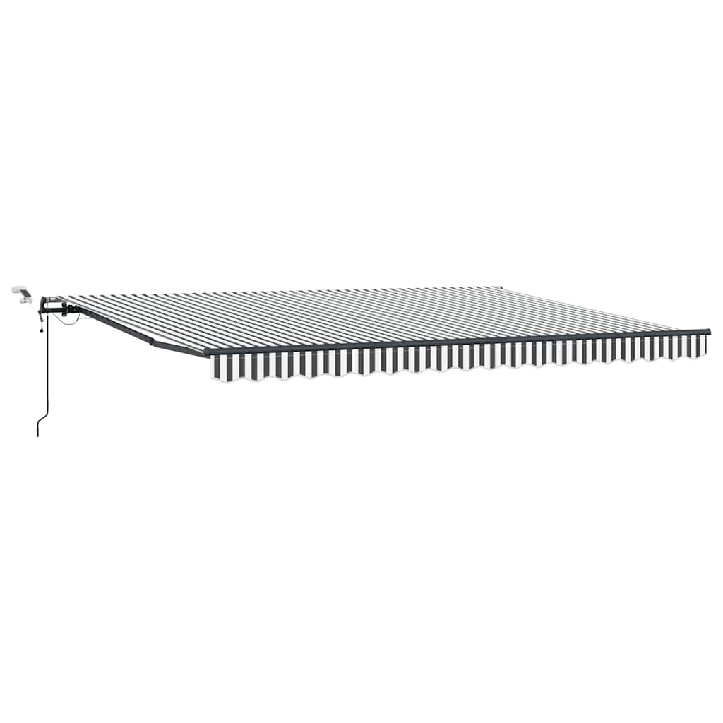 Automātiski izvelkamais marķīzs, antracīts un balts, 450x300cm