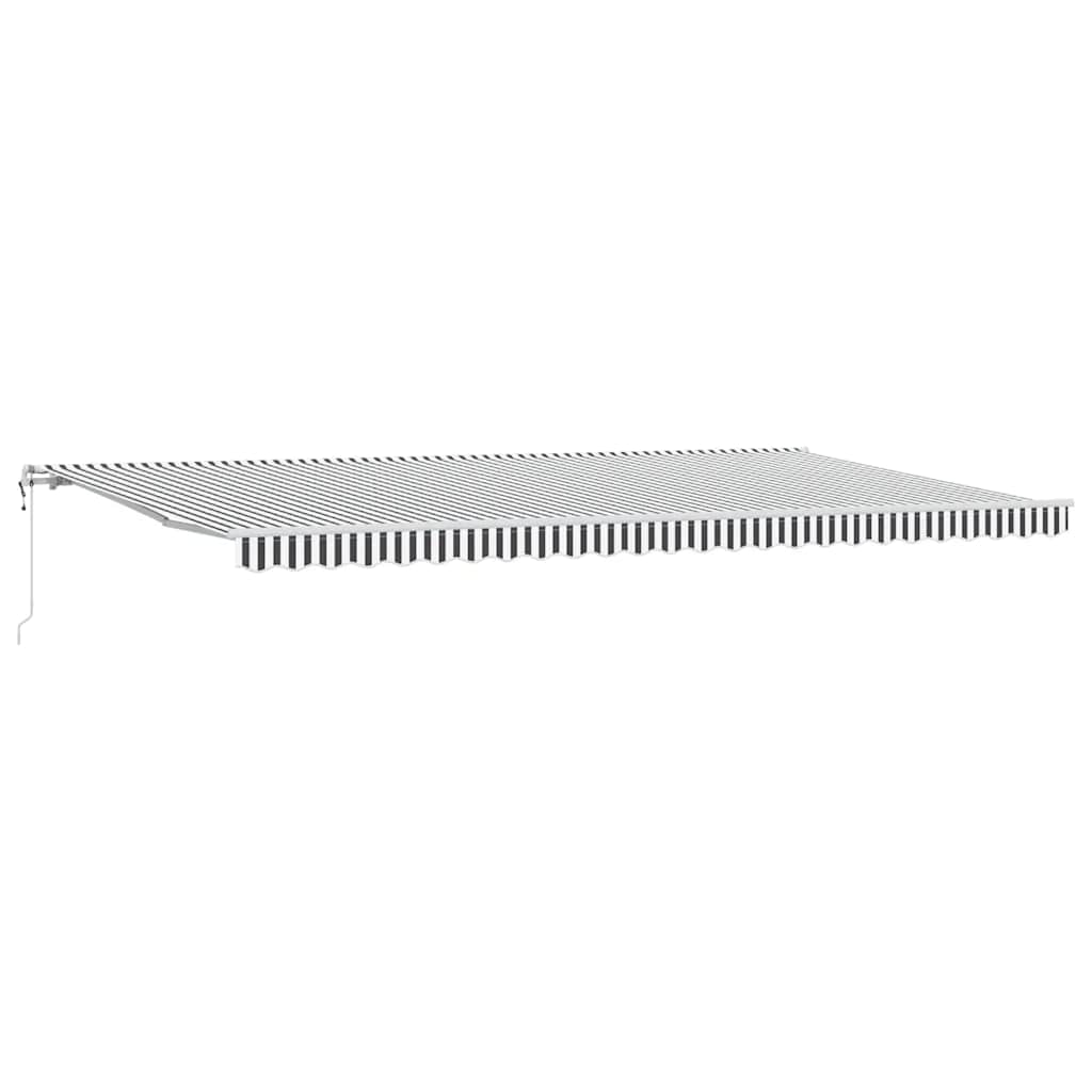 Automatinė ištraukiama markizė, antracito ir baltos spalvos, 600x300 cm