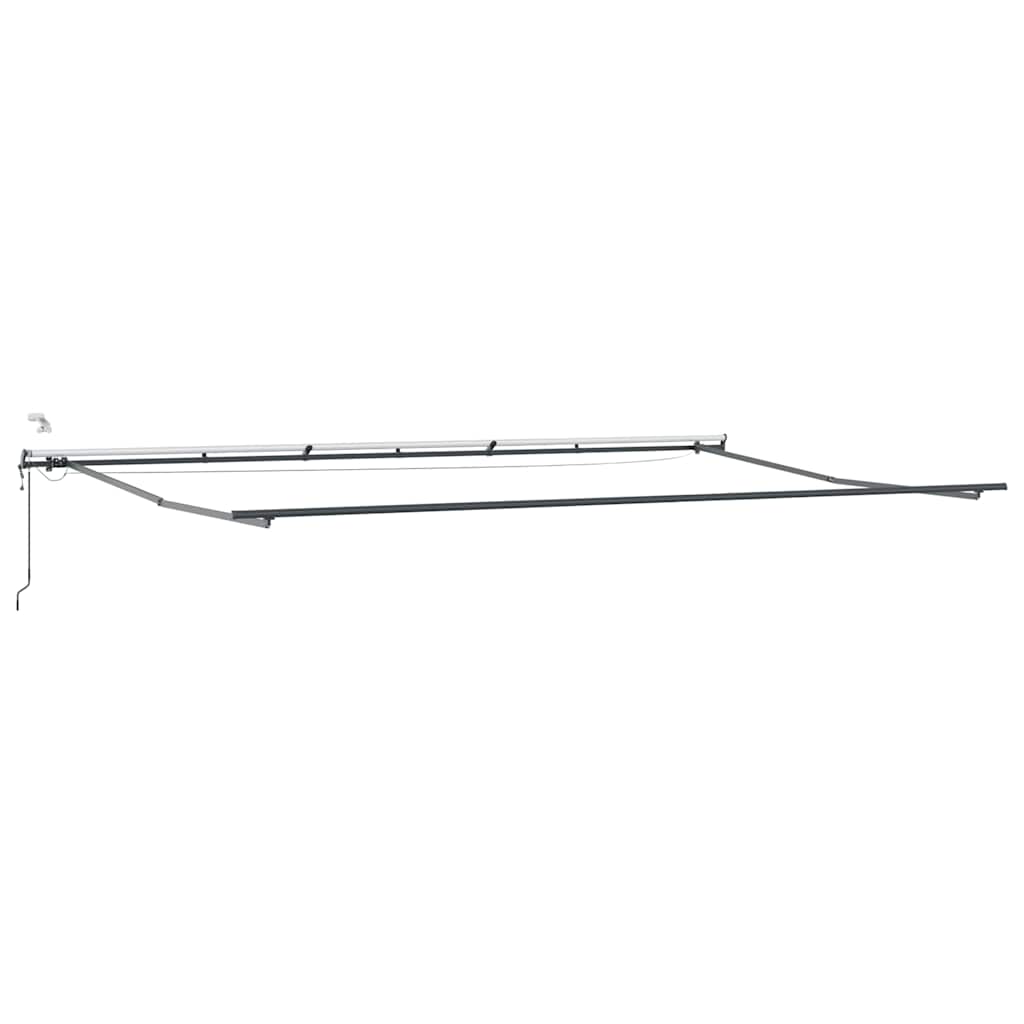 Automatinė ištraukiama markizė su LED lemputėmis, antracito ir baltos spalvos, 600x300 cm