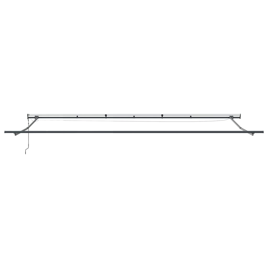 Automatinė ištraukiama markizė su LED lemputėmis, antracito ir baltos spalvos, 600x300 cm