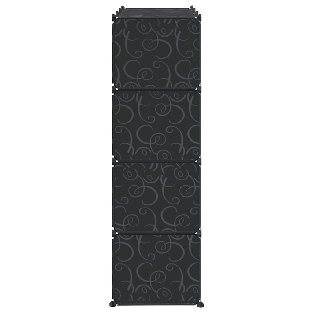 Storage Cube Organizer with 12 Cubes and Hanging Rods PP