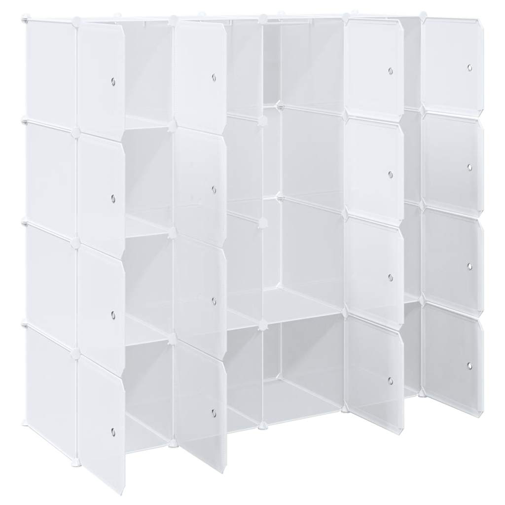 Storage Cube Organizer su 16 kubelių ir pakabinamų strypų PP