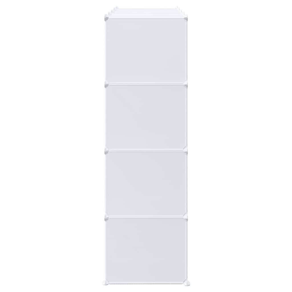 Storage Cube Organizer su 16 kubelių ir pakabinamų strypų PP