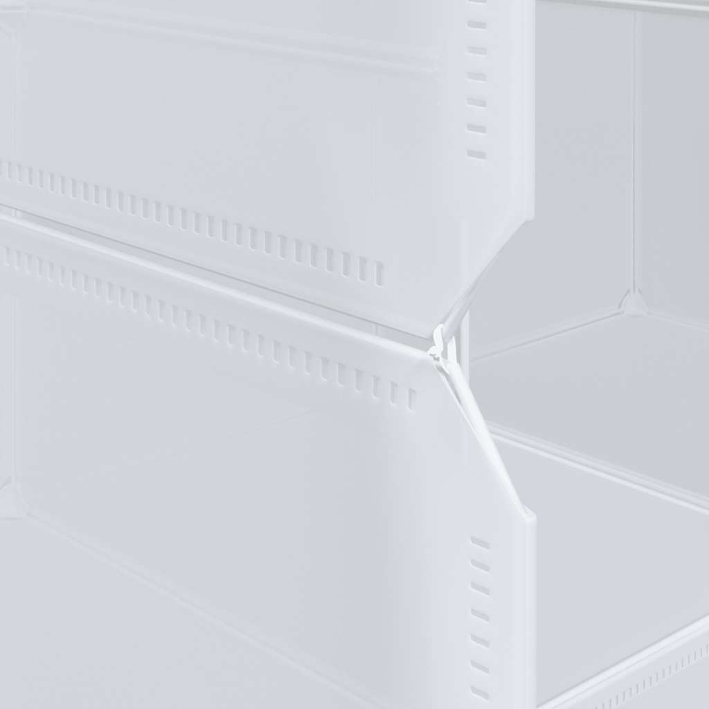 Storage Cube Organizer su 16 kubelių ir pakabinamų strypų PP