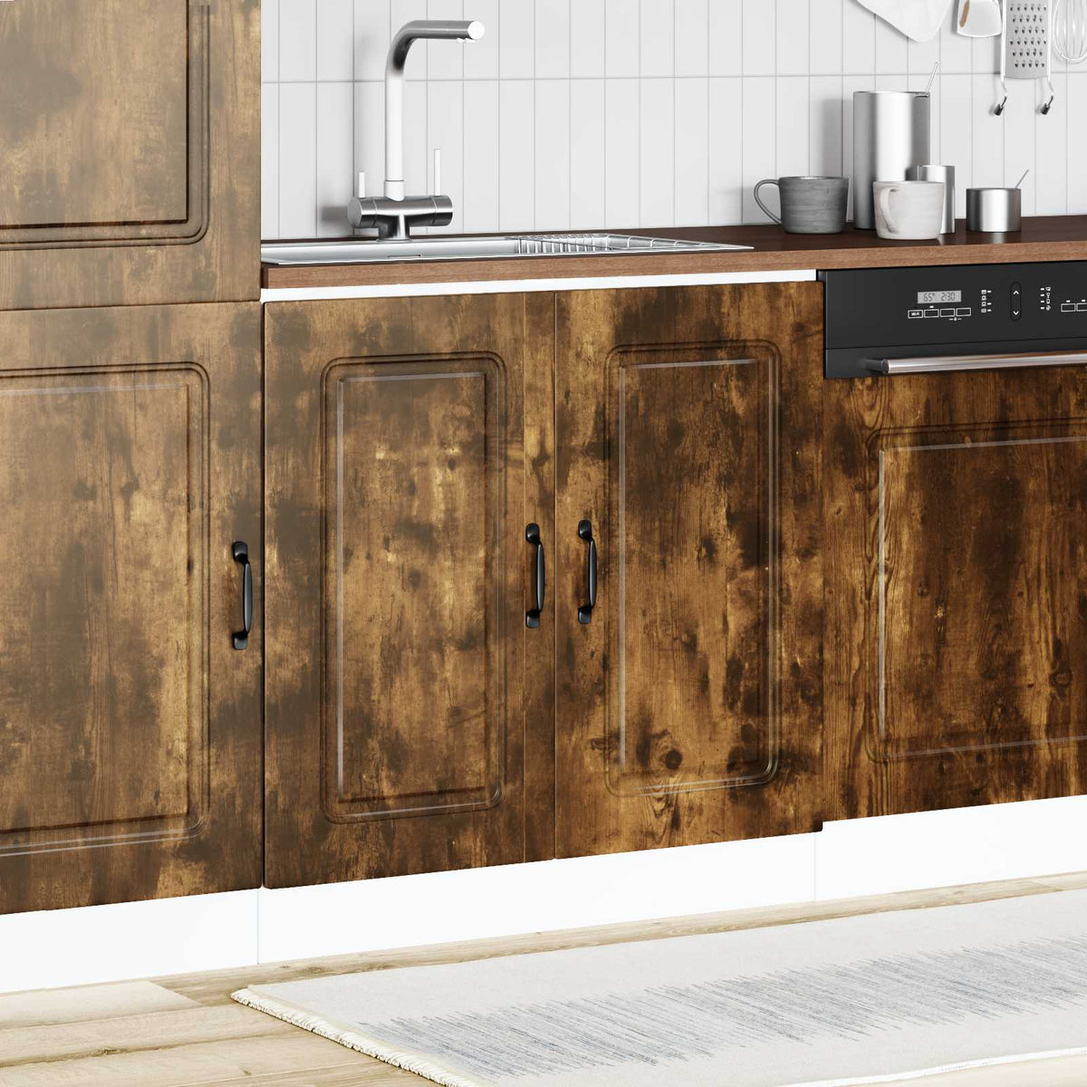 base cabinet for sink, Kalmar, smoky, 80x46x81.5 cm