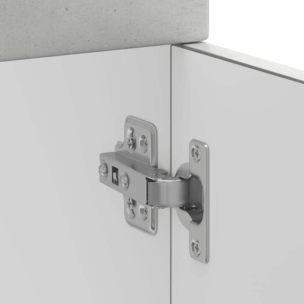 Kitchen cabinet, Kalmar, concrete grey, treated wood