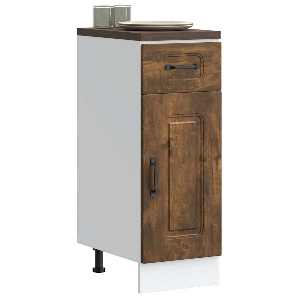 Kitchen cabinet, Kalmar, smoked oak, engineered wood