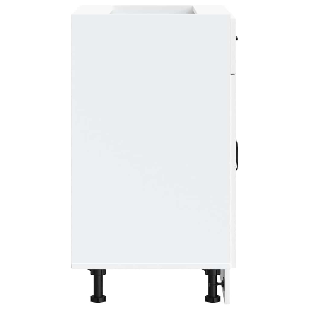 Virtuvės spintelė, Kalmar, balta, apdirbta mediena